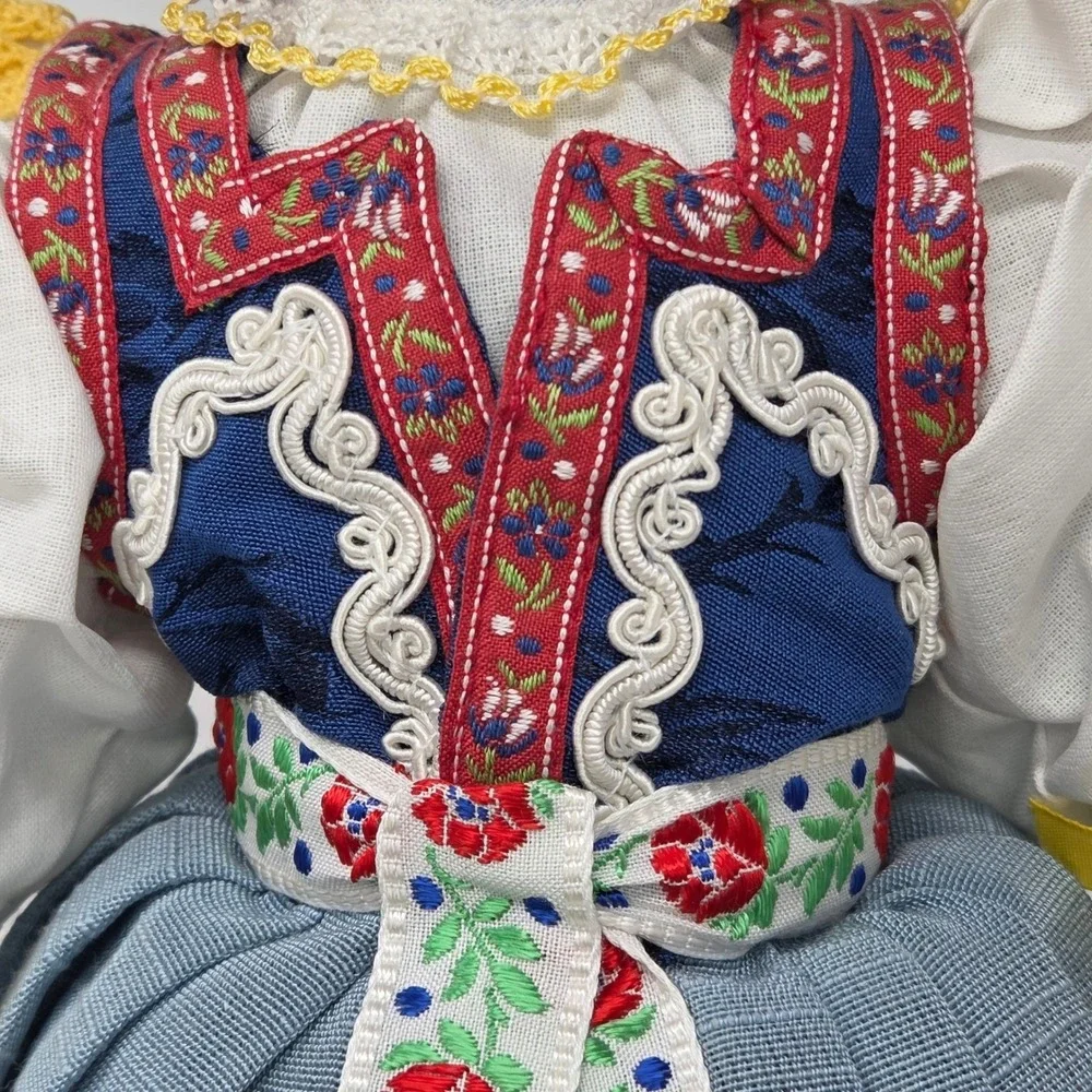 Vintage Piestany Folk Costume Doll Slovakia Handmade Collectible‎ Porcelain 16